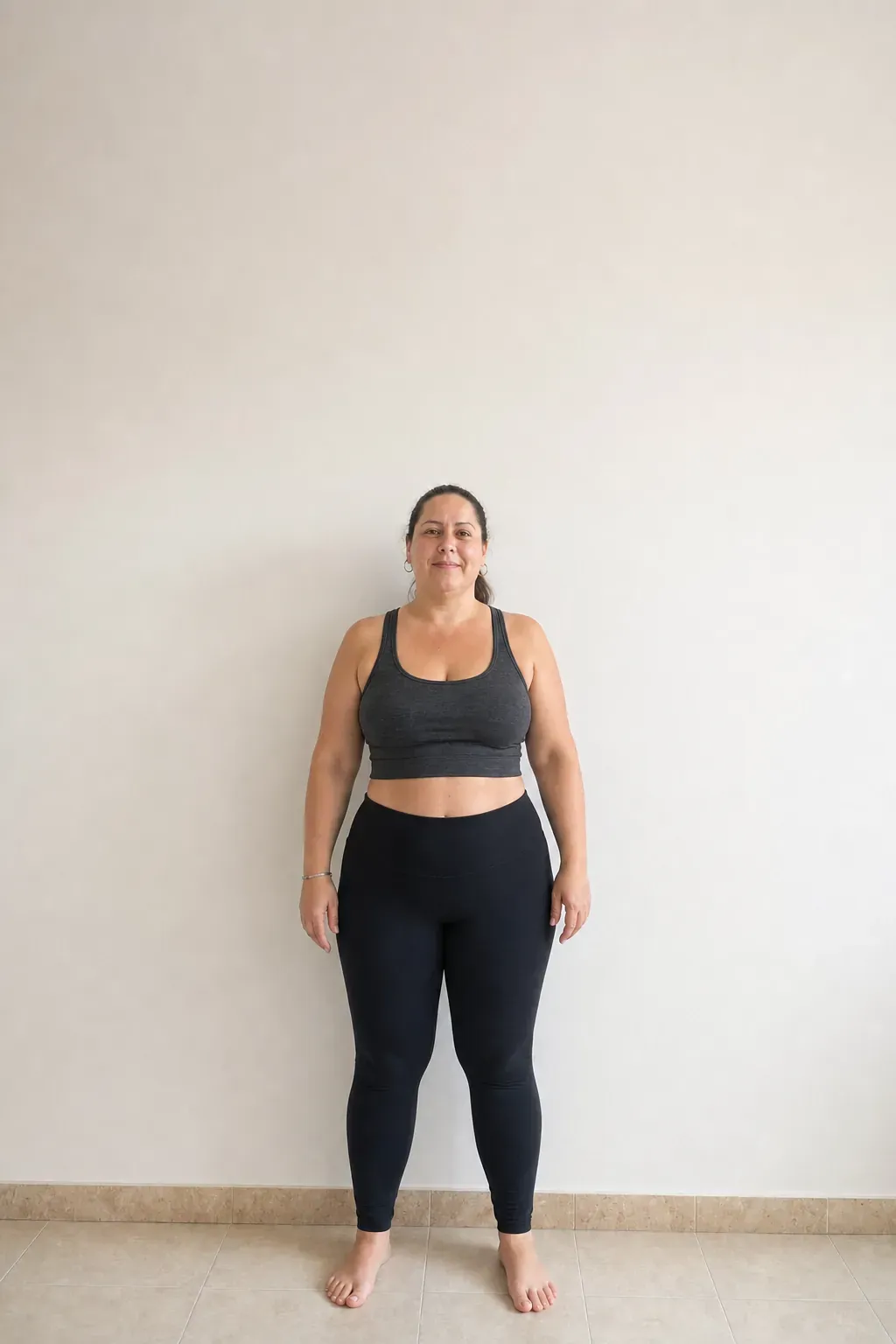Recreación fotográfica: el mismo cuerpo a los seis meses de tratamiento