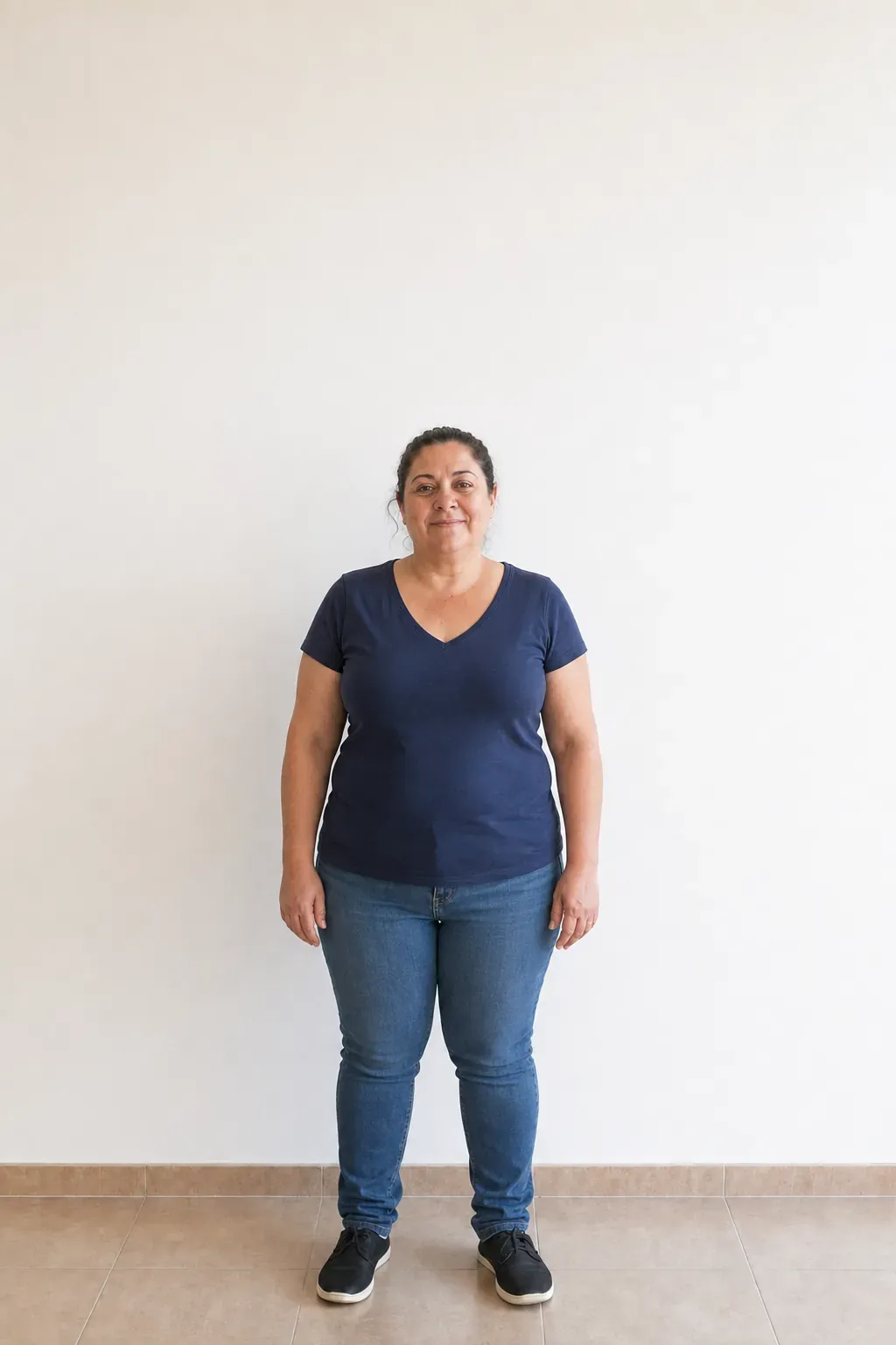 Recreación fotográfica: el mismo cuerpo a los seis meses de tratamiento