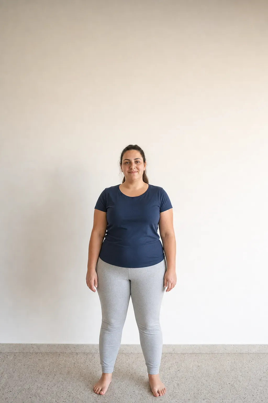 Recreación fotográfica: el mismo cuerpo a los seis meses de tratamiento