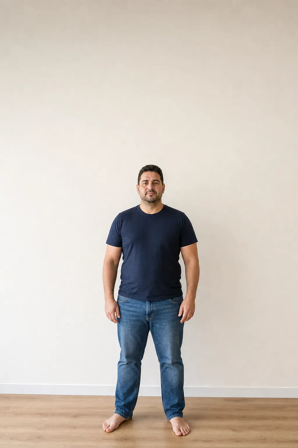 Recreación fotográfica: el mismo cuerpo a los seis meses de tratamiento